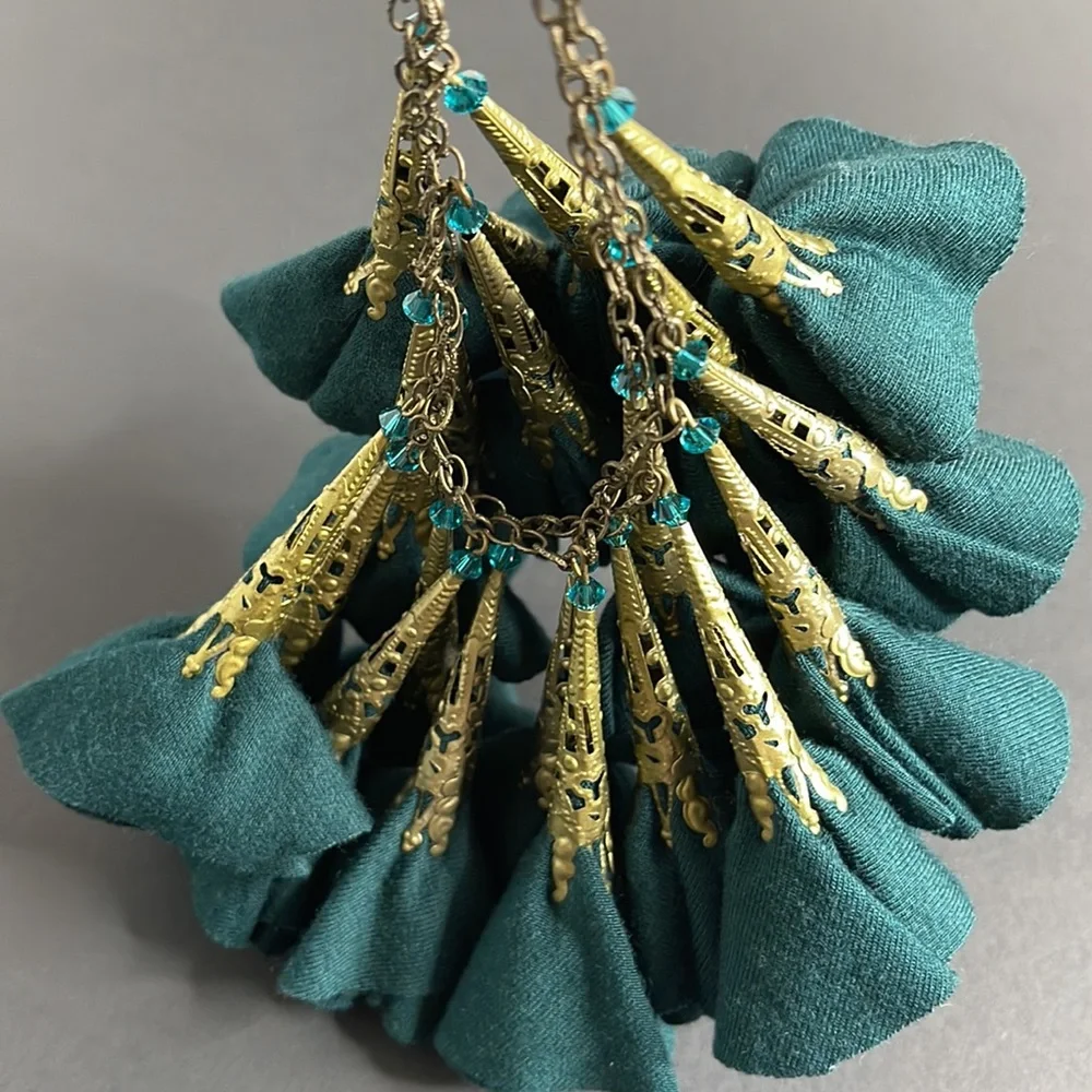 Vintage Fabric Pendant Necklace